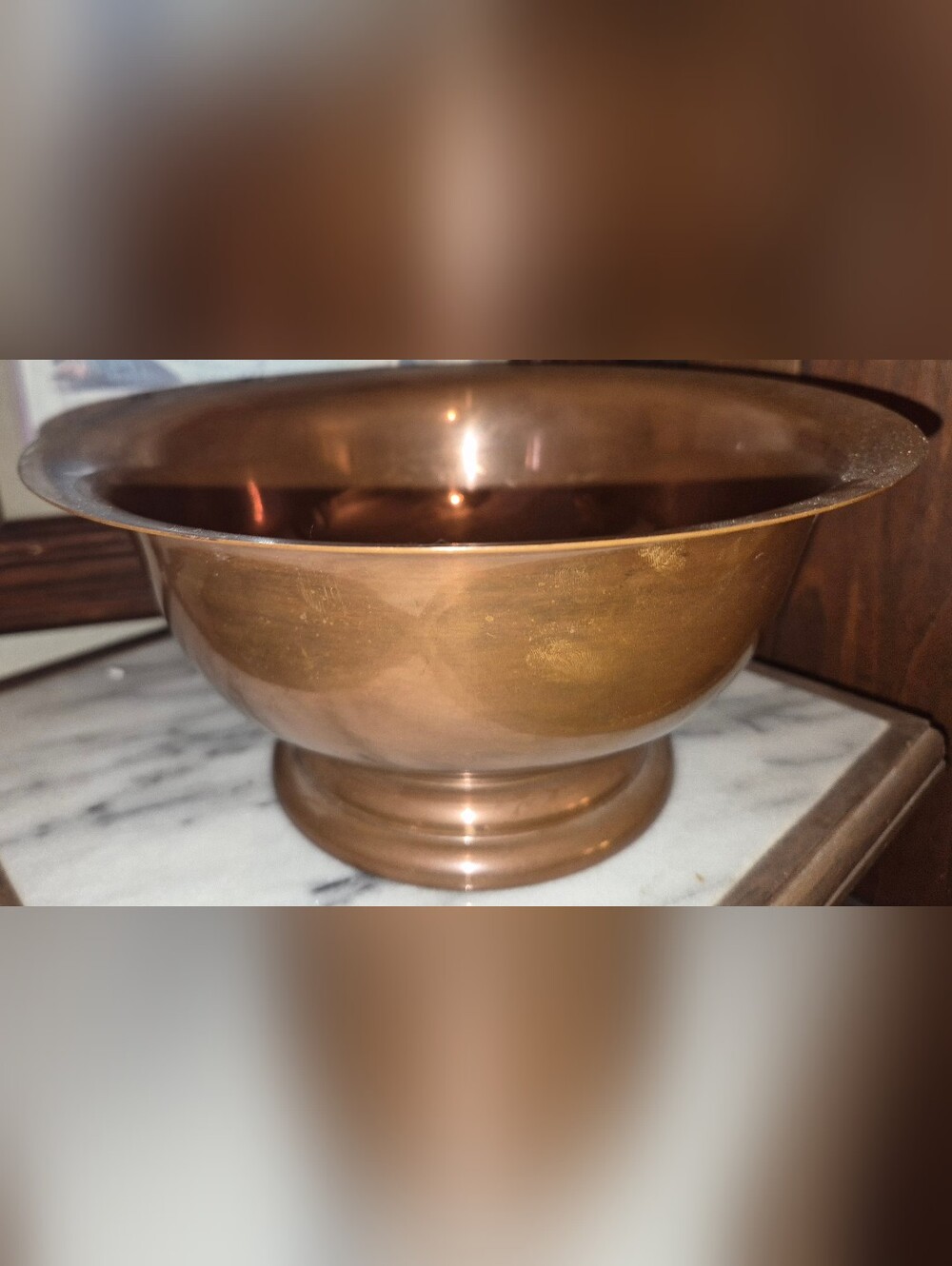 Vintage Coppercraft Guild Copper pedestal bowl, mid-century - Picture 6 of 6